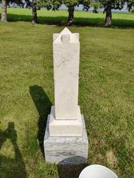 Granite double monument — after restoration